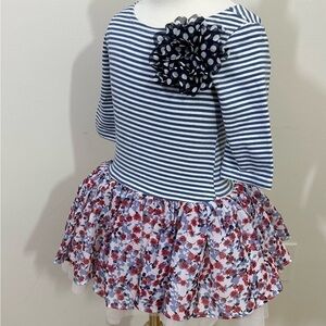 Marinelli sz  2T dress in an adorable mix media style  Perfect party dress.